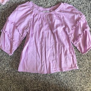 Girls purple peasant top